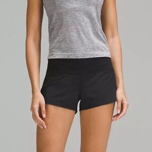 Lululemon Black Speed Up Lined Athletic Shorts 2.5” | Size 12
